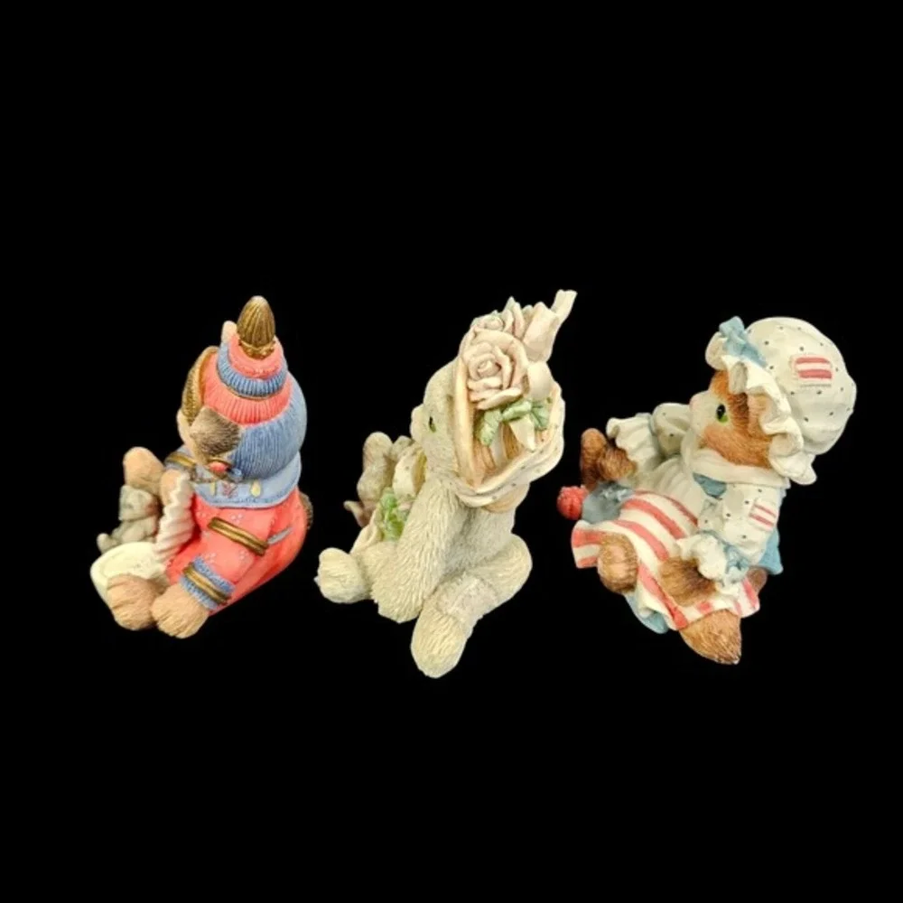 Calico Kittens Priscilla‎ Hillman Enesco Friendship Theme Lot of 3 Vtg READ